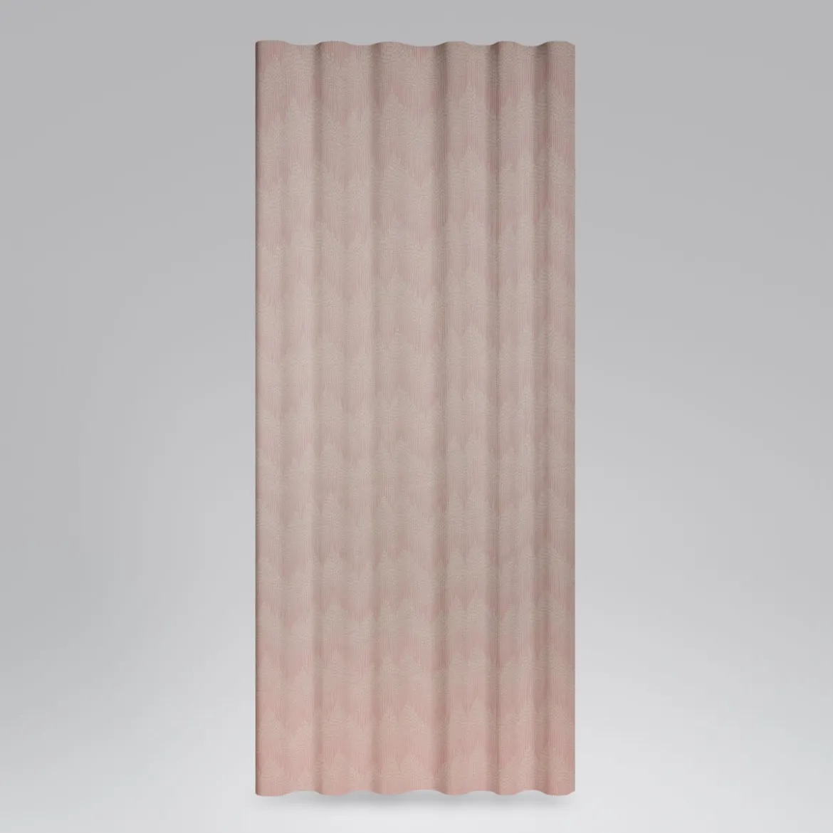 SCHÖNER LEBEN. Vorhang Vorhangschal mit Smok-Schlaufenband Chevron Zacken Punkte natur rosa 245cm oder Wunschlänge