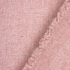 SCHÖNER LEBEN. Vorhang Vorhangschal mit Smok-Schlaufenband Fischgrätmuster Streifen rosa meliert 245cm oder Wunschlänge