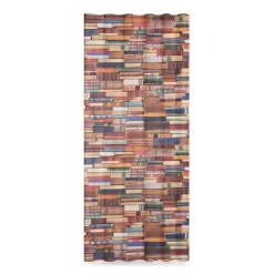 SCHÖNER LEBEN. Vorhang Vorhangschal mit Smok-Schlaufenband Digitaldruck Bücher Books bunt 245cm oder Wunschlänge