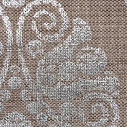 SCHÖNER LEBEN. Vorhang Vorhangschal mit Smok-Schlaufenband Adagio Ornament Metallicprint 245cm oder Wunschlänge