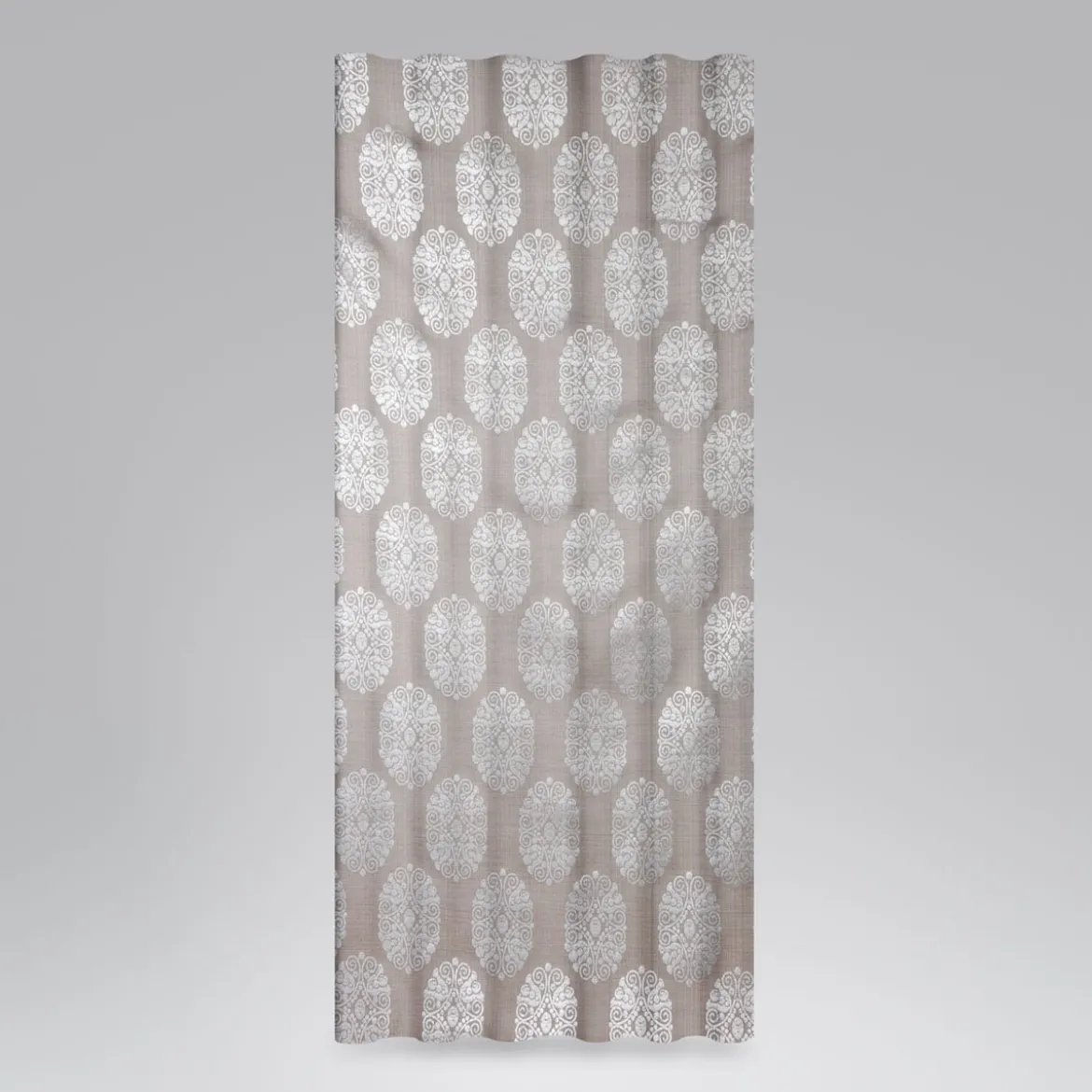 SCHÖNER LEBEN. Vorhang Vorhangschal mit Smok-Schlaufenband Adagio Ornament Metallicprint 245cm oder Wunschlänge