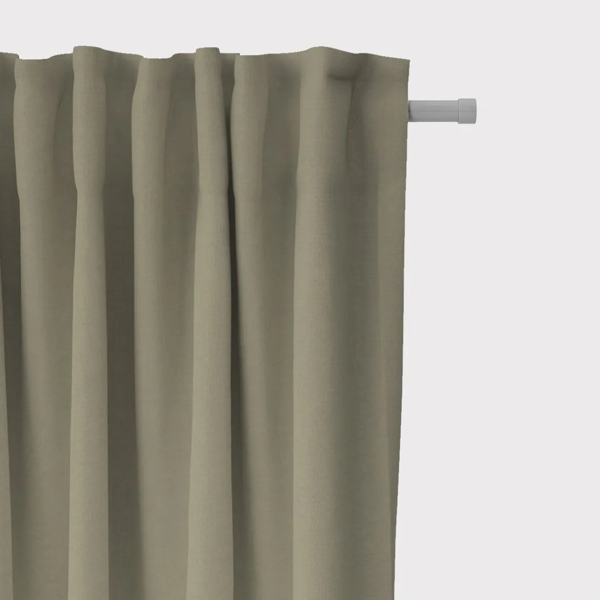 SCHÖNER LEBEN. Vorhang Waffelrelief Kästchenstruktur uni khaki-grün 245cm oder Wunschlänge