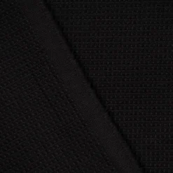 SCHÖNER LEBEN. Vorhang Waffelrelief Kästchenstruktur uni schwarz 245cm oder Wunschlänge