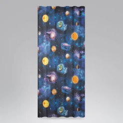 SCHÖNER LEBEN. Vorhang Weltall Weltraum Planeten Erde blau bunt 245cm oder Wunschlänge