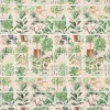 SCHÖNER LEBEN. Vorhang Wintergarten Pflanztöpfe beige grün 245cm oder Wunschlänge
