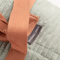 SCHÖNER LEBEN XXL Cord Tasche stabiler Riesenshopper Baby Rib mintgrün lachs 88x35x40 cm