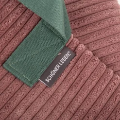 SCHÖNER LEBEN. XXL Cord Tasche stabiler Riesenshopper Baby Rib mauve grün 88x35x40cm
