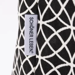 SCHÖNER LEBEN. XXL Tasche stabiler Riesenshopper Kreise schwarz weiß 88x35x40cm