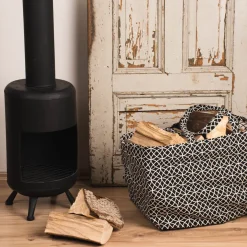 SCHÖNER LEBEN. XXL Tasche stabiler Riesenshopper Kreise schwarz weiß 88x35x40cm