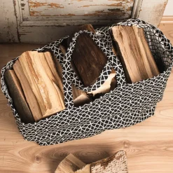 SCHÖNER LEBEN. XXL Tasche stabiler Riesenshopper Kreise schwarz weiß 88x35x40cm