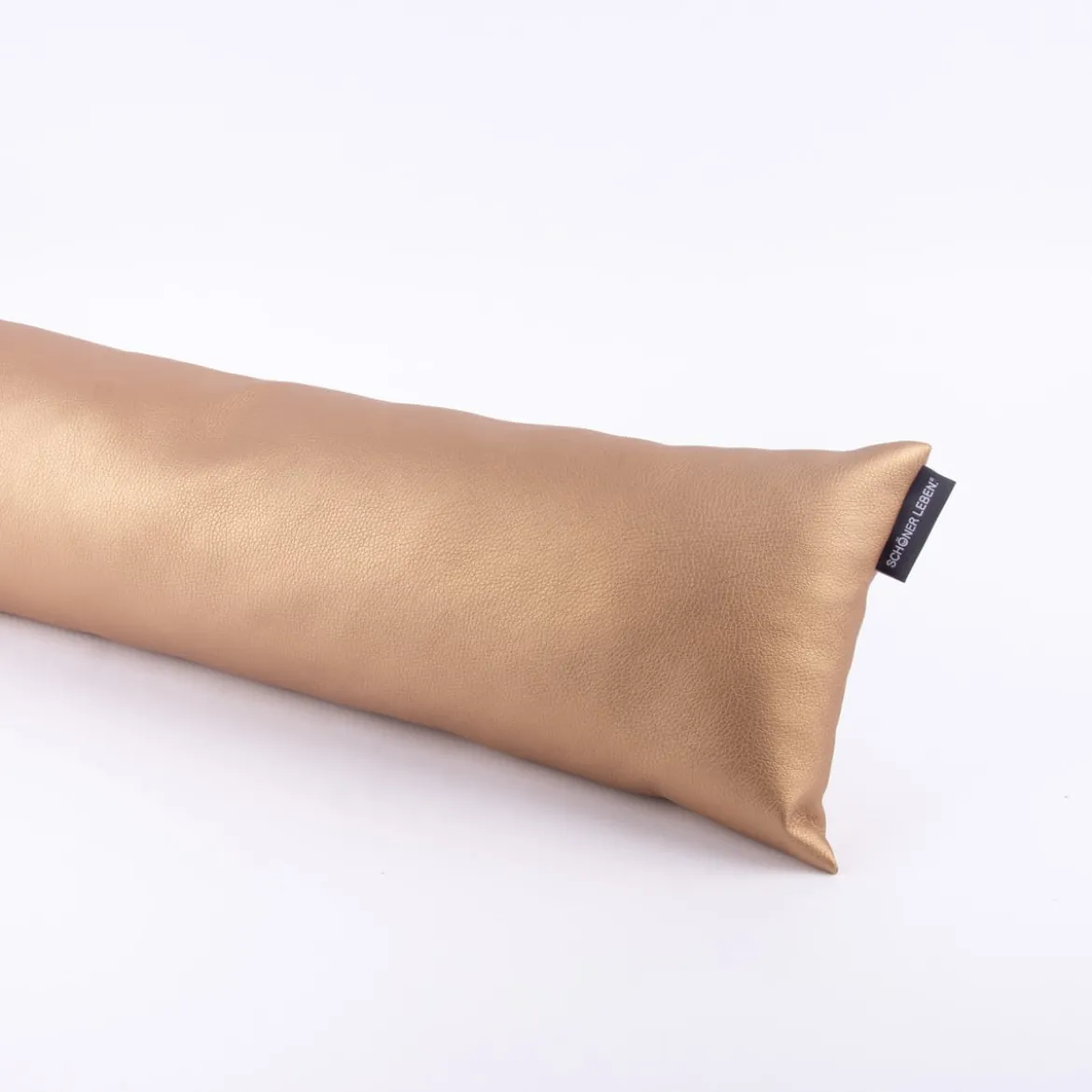 SCHÖNER LEBEN. Zugluftstopper Kunstleder Kaiman uni metallic messing verschiedene Größen