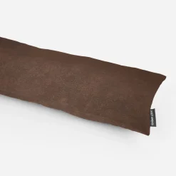 SCHÖNER LEBEN. Zugluftstopper Kunstleder Dust uni braun verschiedene Größen