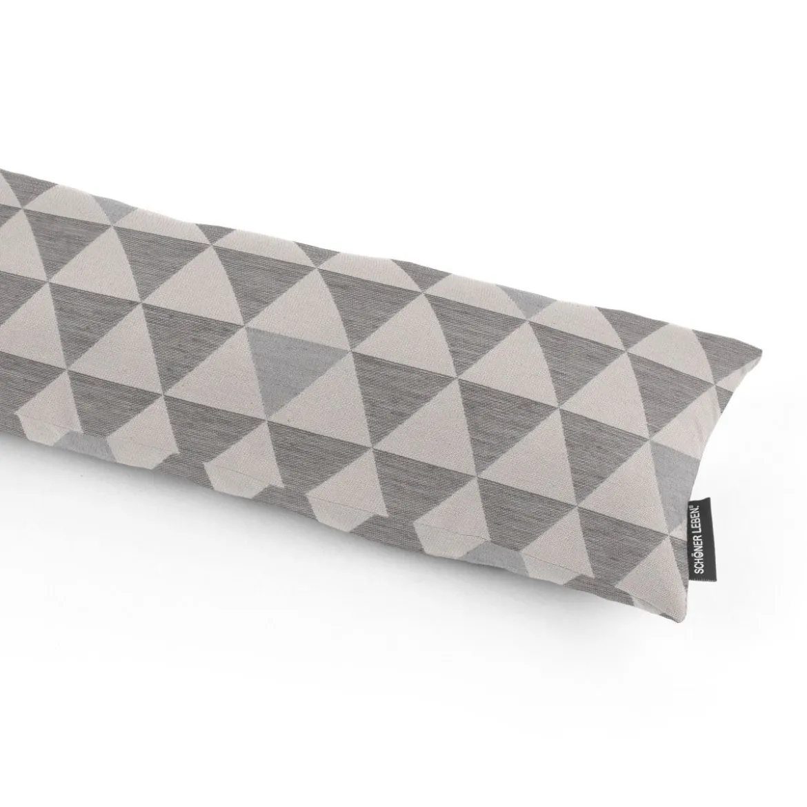 SCHÖNER LEBEN. Zugluftstopper Triangel Retro Scandi grau hellbeige verschiedene Größen