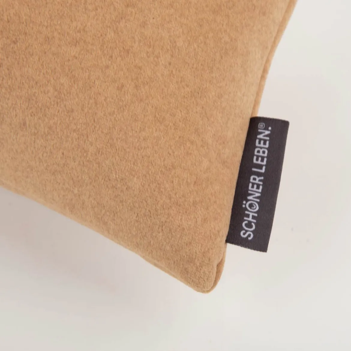 SCHÖNER LEBEN. Zugluftstopper Thermo kuschelweich uni in Camel für Fenster und Türen, waschbar, verschiedene Größen