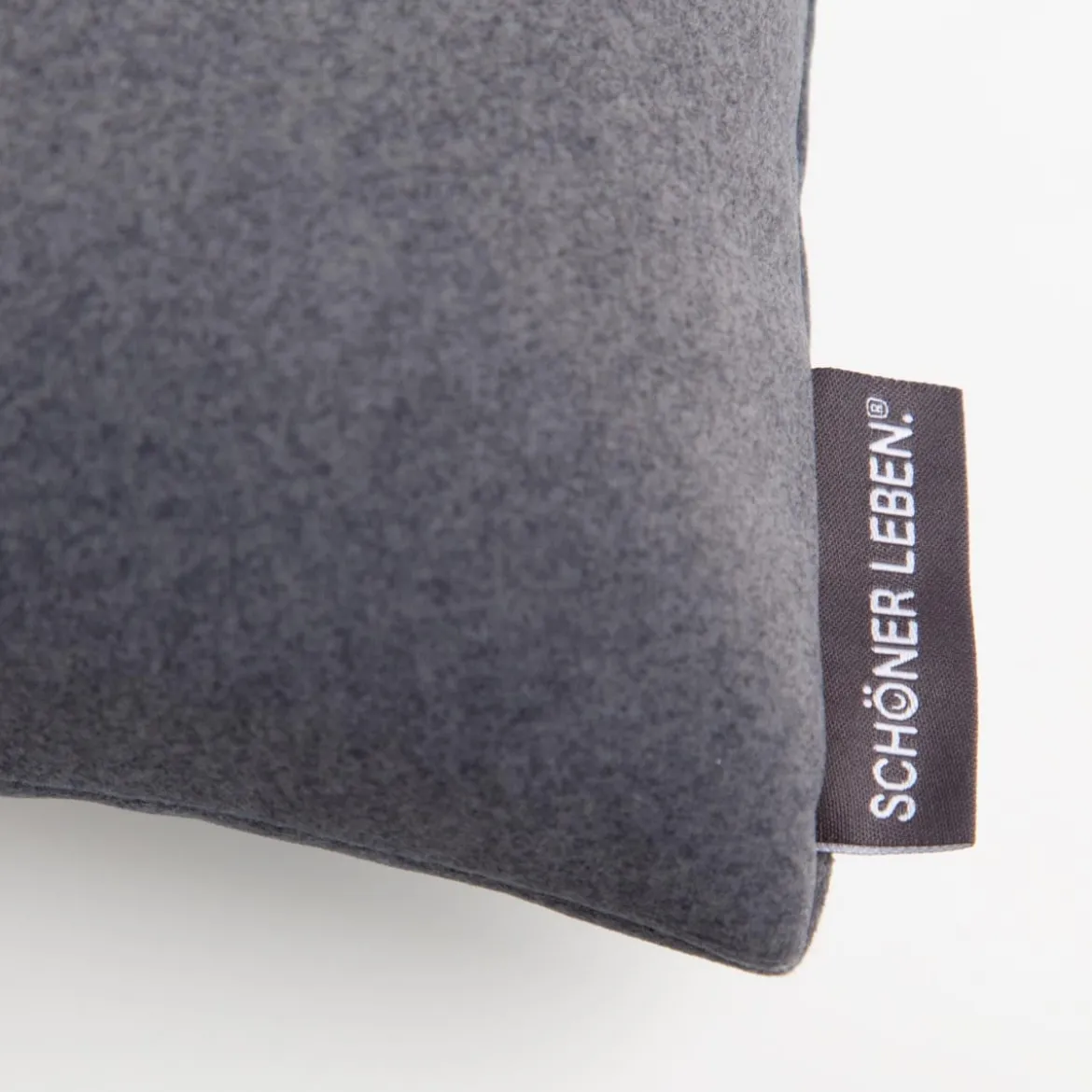 SCHÖNER LEBEN. Zugluftstopper Thermo kuschelweich uni in Anthrazit für Fenster und Türen, waschbar, verschiedene Größen