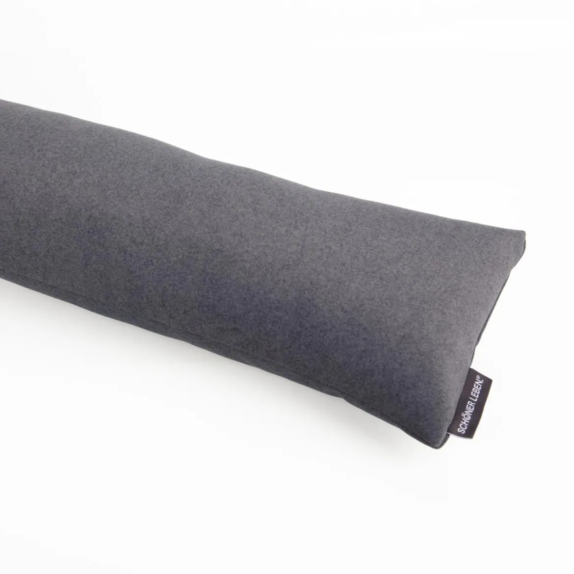 SCHÖNER LEBEN. Zugluftstopper Thermo kuschelweich uni in Anthrazit für Fenster und Türen, waschbar, verschiedene Größen
