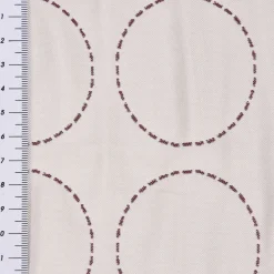 Schöner Wohnen Dekostoff Wendestoff Icecrea Kreise geometrisch weiß aubergine 122cm Breite