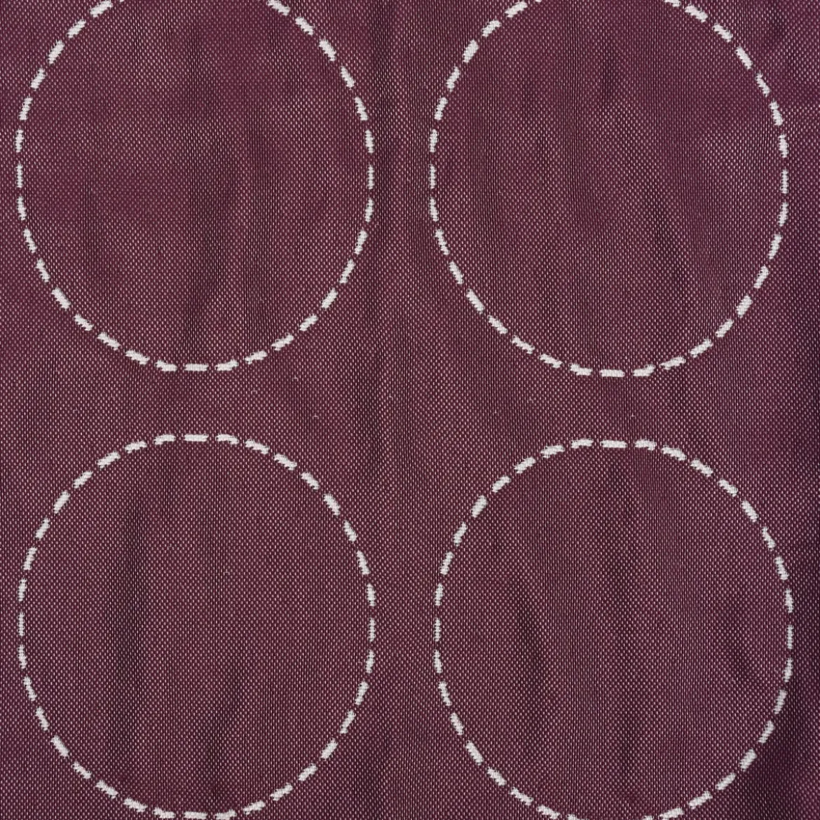 Schöner Wohnen Dekostoff Wendestoff Icecrea Kreise geometrisch weiß aubergine 122cm Breite