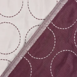 Schöner Wohnen Dekostoff Wendestoff Icecrea Kreise geometrisch weiß aubergine 122cm Breite