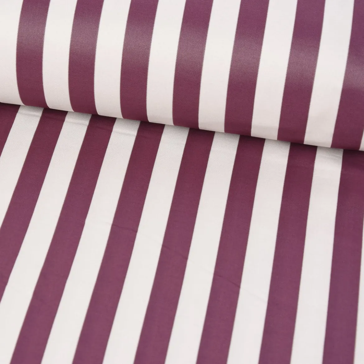 Schöner Wohnen Dekostoff Wendestoff Porto Streifen weiß aubergine 124cm Breite