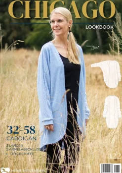 Schnittmuster Cardigan Damen Papierschnittmuster meine Chicago Gr. 32-58 von Meine Herzenswelt