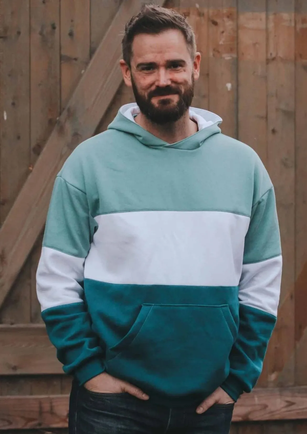 Schnittmuster Hoodie Herren Papierschnittmuster Boston Gr. XS-4XL von Meine Herzenswelt