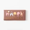 Schokotafel Happy Birthday Katzen mit Goldveredelung braun bunt 30g von Grafik Werkstatt