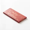 Schokotafel Merry Christmas mit Goldveredelung rot 30g von Grafik Werkstatt