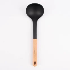 Schöpflöffel Silikon Holz schwarz natur 32x9,5cm