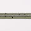 Schrägband Einfassband Baumwolle bedruckt Dreiecke khaki schwarz Breite: 2cm