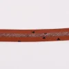 Schrägband Einfassband Baumwolle bedruckt Dreiecke rost schwarz Breite: 2cm