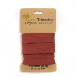 Schrägband Einfassband Jersey Organic Bio 20mm uni rost 3m