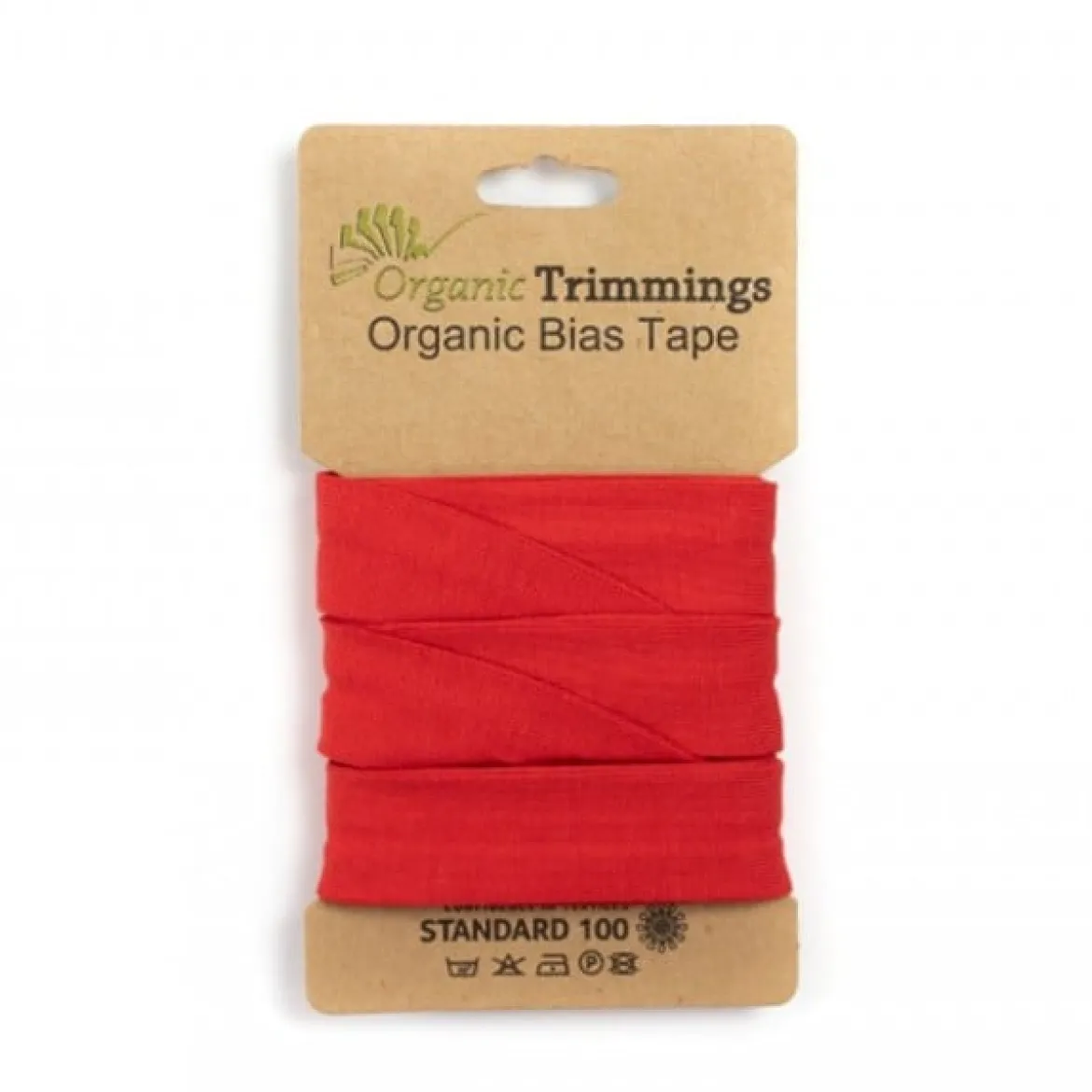 Schrägband Einfassband Jersey Organic Bio 20mm uni rot 3m