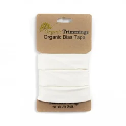 Schrägband Einfassband Jersey Organic Bio 20mm uni weiß 3m