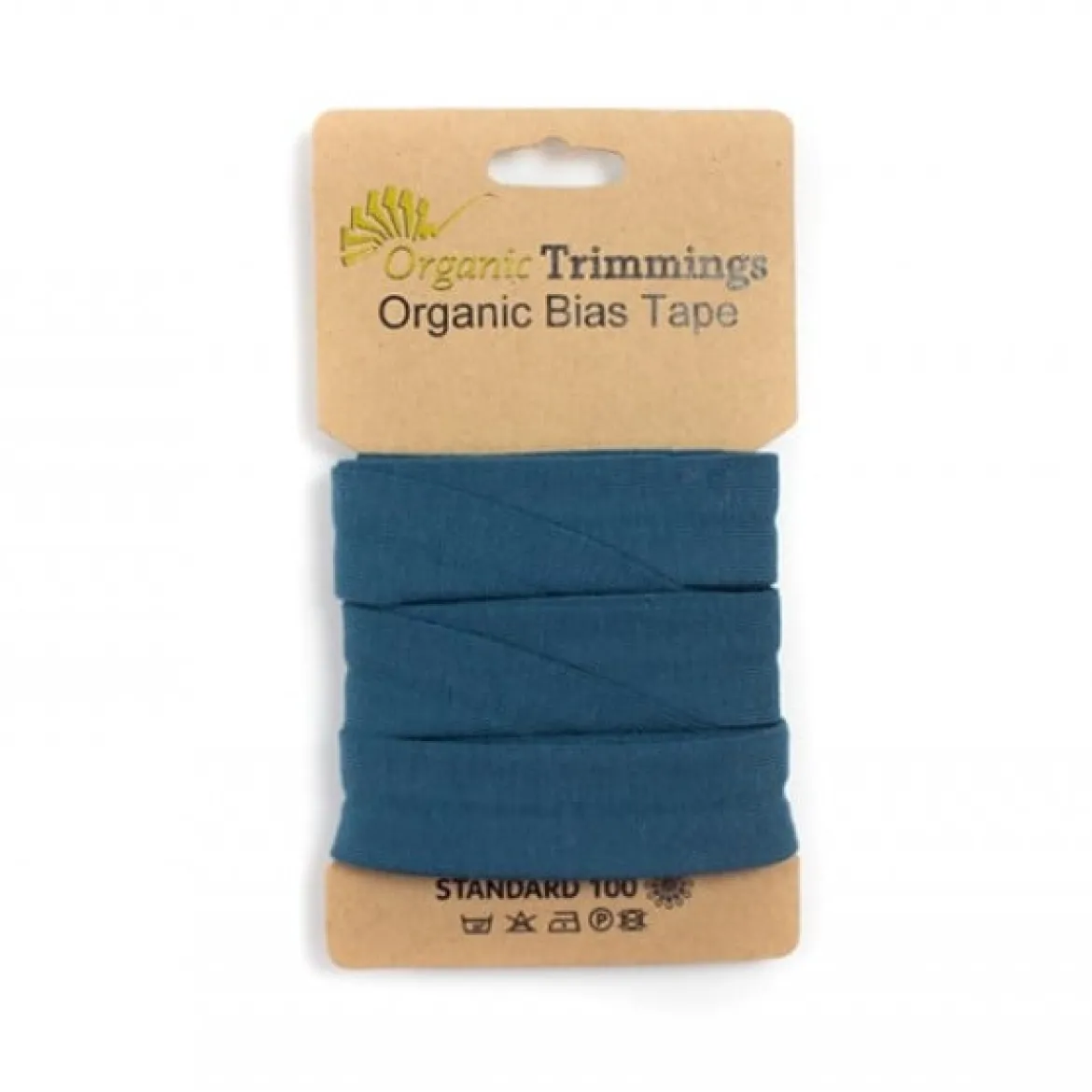 Schrägband Einfassband Jersey Organic Bio 20mm uni jeansblau dunkel 3m