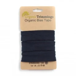 Schrägband Einfassband Jersey Organic Bio 20mm uni dunkelblau 3m