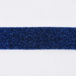 Schrägband Einfassband Lurex Glitzer blau Breite: 2cm