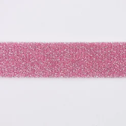 Schrägband Einfassband Lurex Glitzer rosa Breite: 2cm