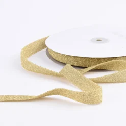 Schrägband Einfassband Lurex Glitzer gold Breite: 2cm