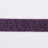 Schrägband Einfassband Lurex Glitzer lila schwarz Breite: 2cm