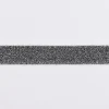 Schrägband Einfassband Lurex Glitzer silber schwarz Breite: 2cm