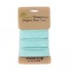 Schrägband Einfassband Organic Bio Popeline Baumwolle 20mm uni aqua blau 5m