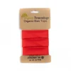 Schrägband Einfassband Organic Bio Popeline Baumwolle 20mm uni rot 5m