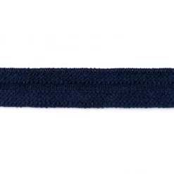 Schrägband elastisch Strick Wollstoffe dunkelblau Breite: 3cm