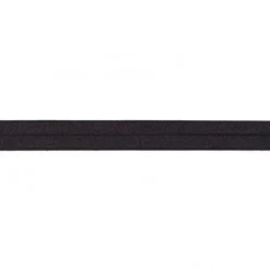 Schrägband Gummi elastisch schwarz 1,5cm