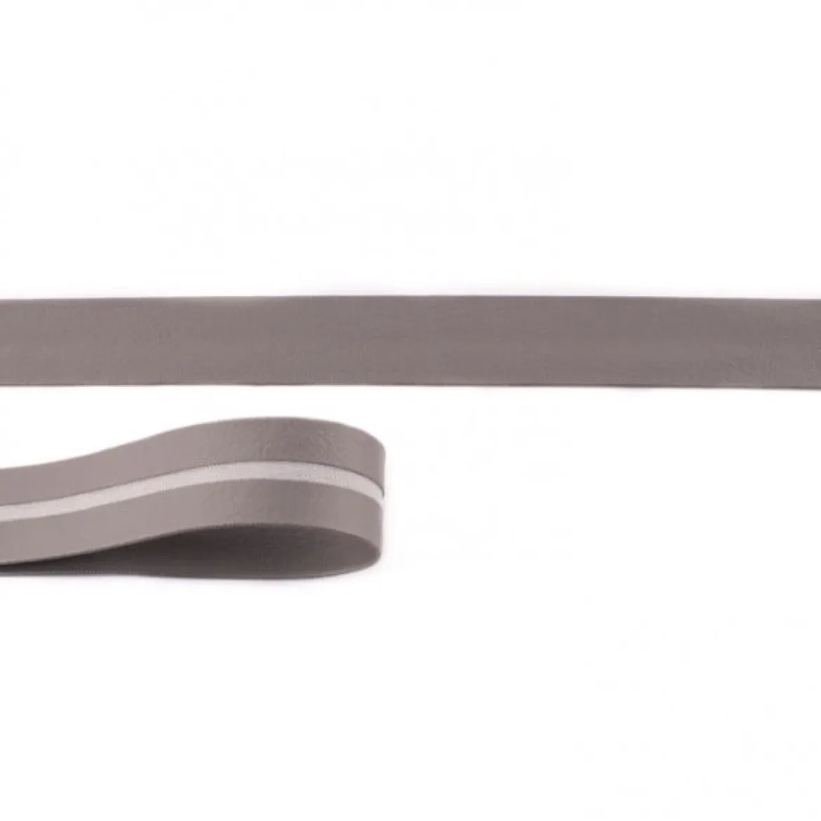 Schrägband Kunstleder grau Meterware Breite: 2cm