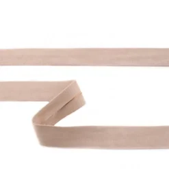 Schrägband Velourleder sand Meterware Breite: 2cm