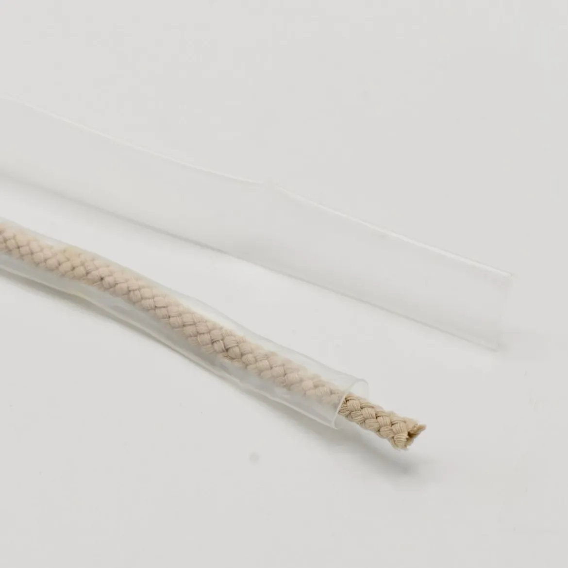 Schrumpfschlauch für Kordelenden transparent Breite: 17mm
