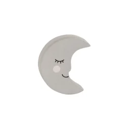 Schubladenknopf Mond silbergrau von Sass & Belle ca. 4x1,2x4,7cm