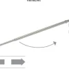 Schwenkstange Gardinenstange 35-60cm Edelstahloptik